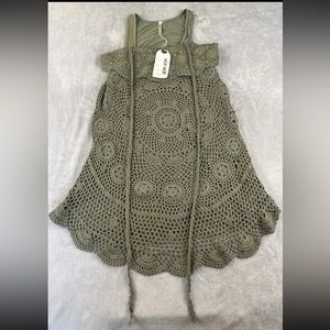 Mur Mur womens green sleeveless dress size large